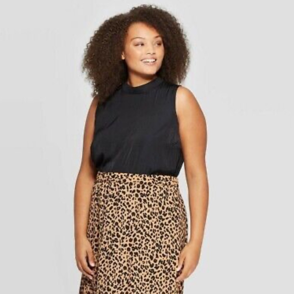 BRAND NEW DAY: Sleeveless Mock Turtleneck Blouse